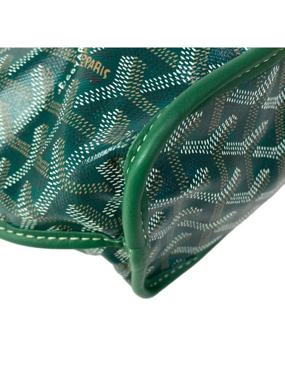 Goyard Tote Anjou Mini Green Leather